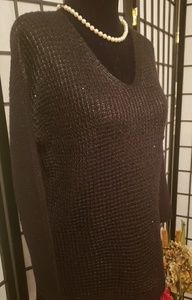 Super cute Basic Black sweater W/Sequin DETAILS